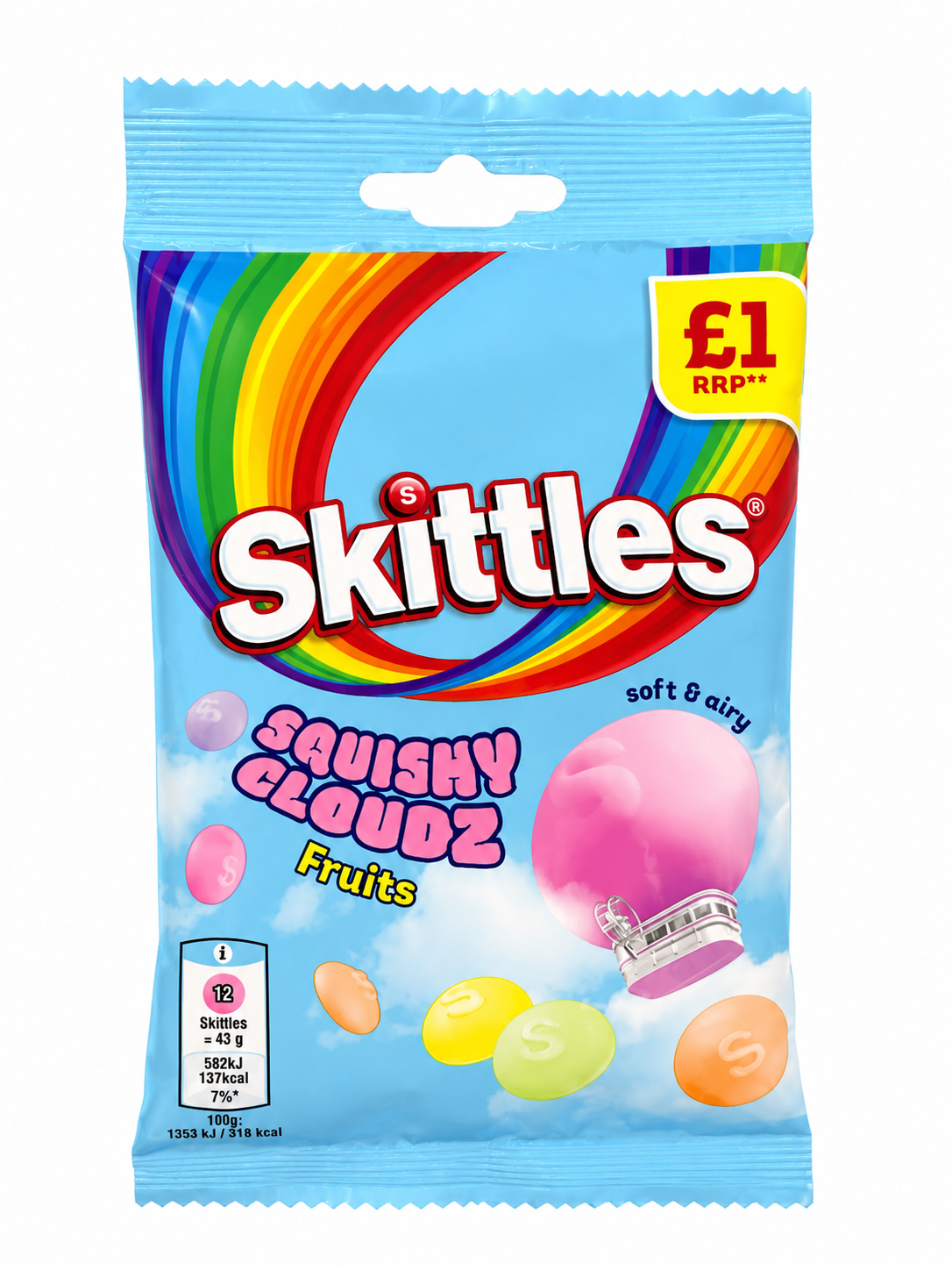 Skittles Squishy Cloudz Fruits - UK (70g)