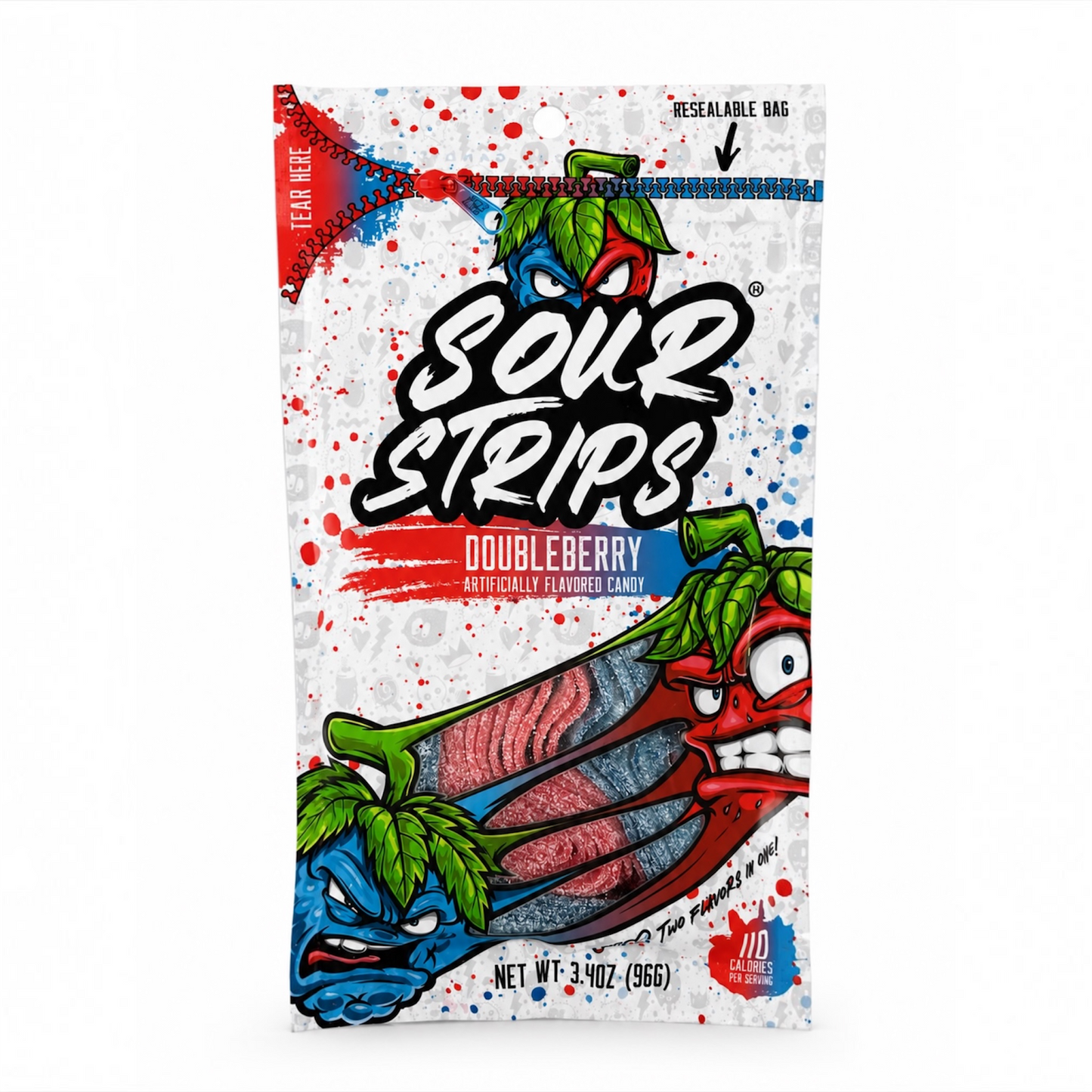 Sour Strips Doubleberry - 96g