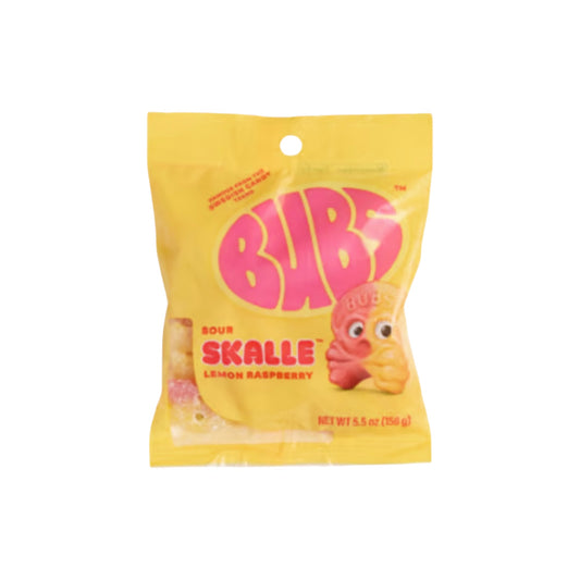 BUBS Sour Skalle Lemon Raspberry - 156g (Sweden)