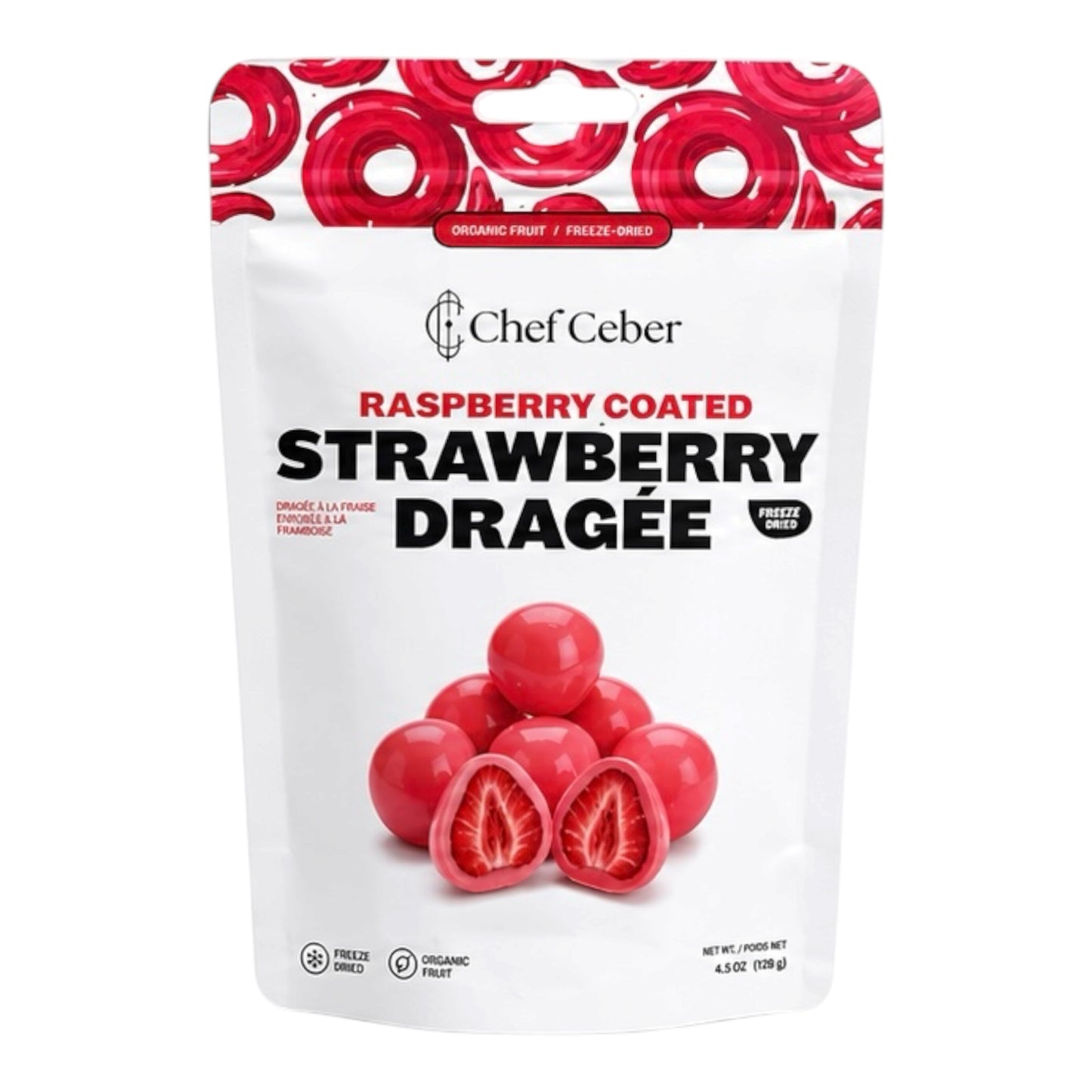 Strawberry Dragee Raspberry Coated - 130g