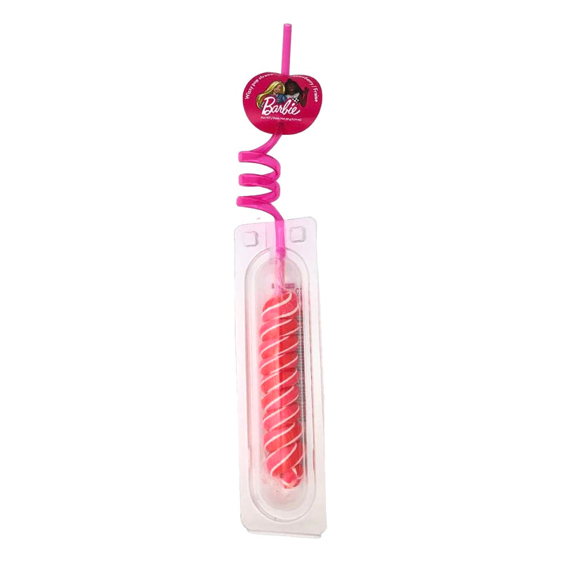 Barbie Wizzy Pop Straw Lollipop - 50g