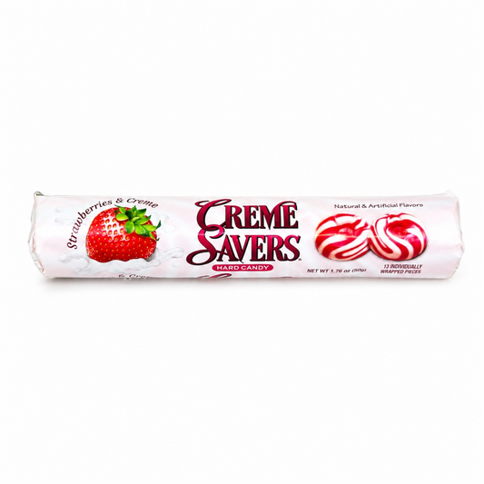 Creme Savers Strawberries & Creme Candy - 50g