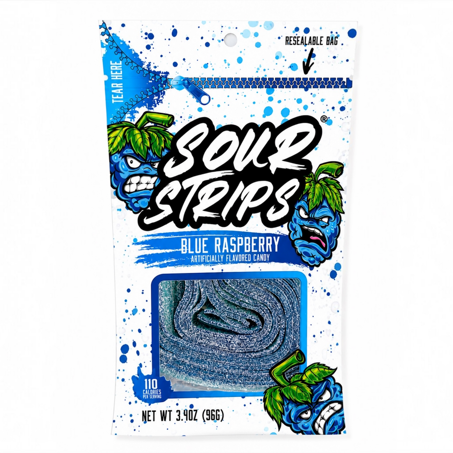 Sour Strips Blue Raspberry - 96g