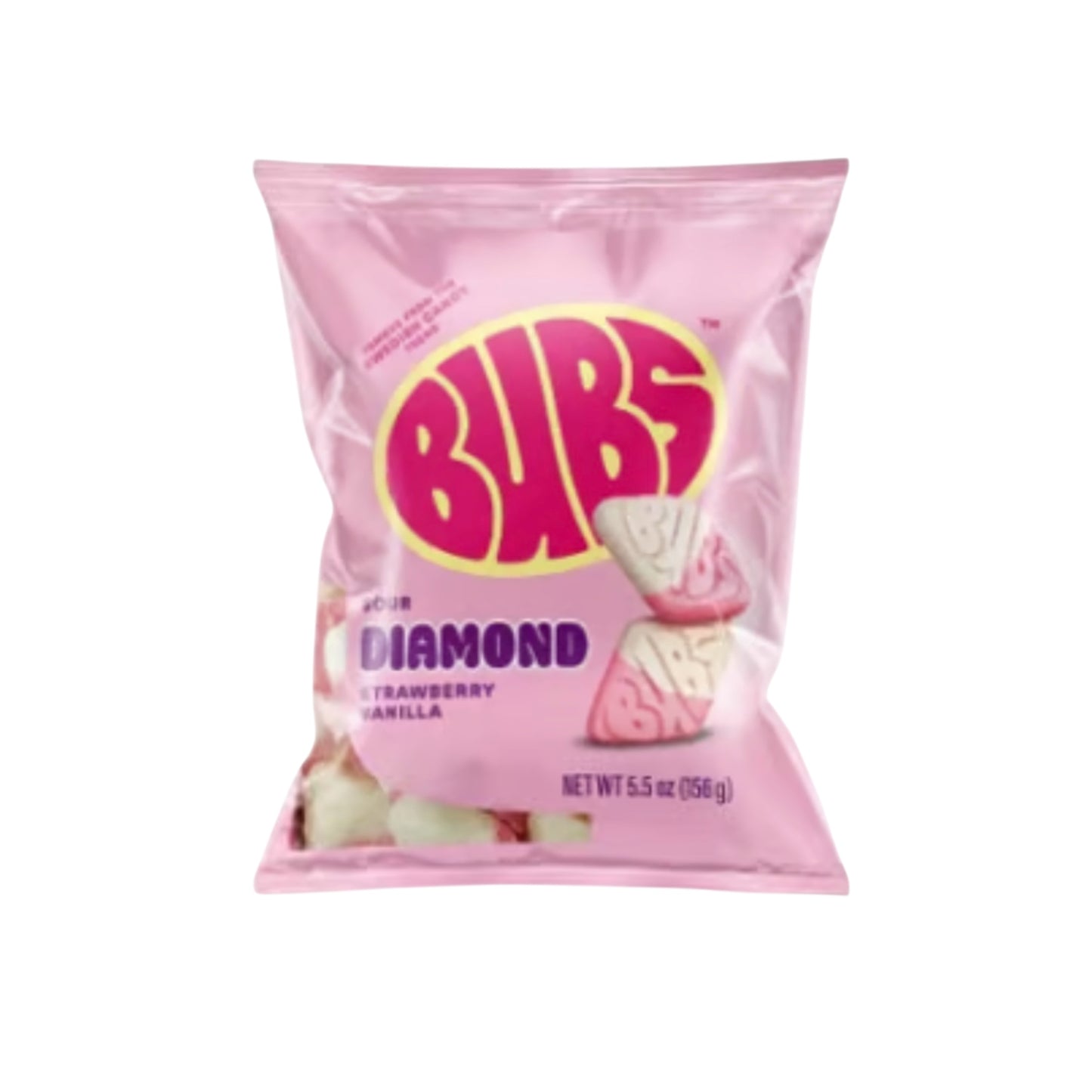 BUBS Sour Diamond Strawberry Vanilla- 156g (Sweden)