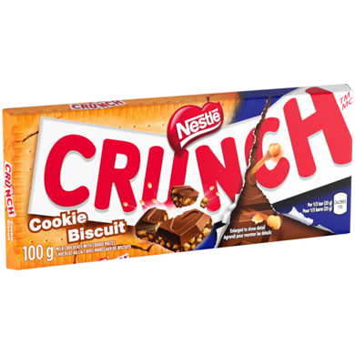 Crunch Milk Chocolate with Cookie Pieces - 100g