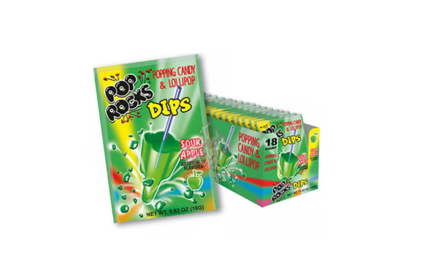 Pop Rocks Dips Sour Apple - 18g