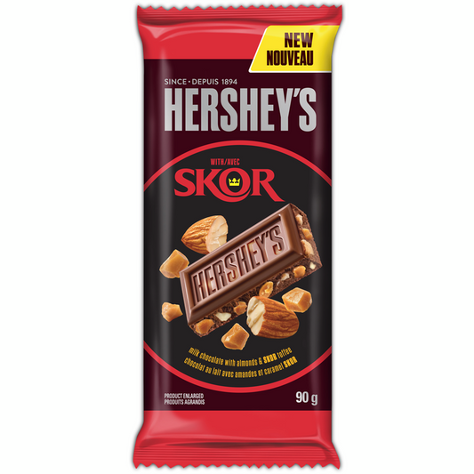 Hershey's Milk Chocolate with Almonds and Skor Toffee Bar - 90g