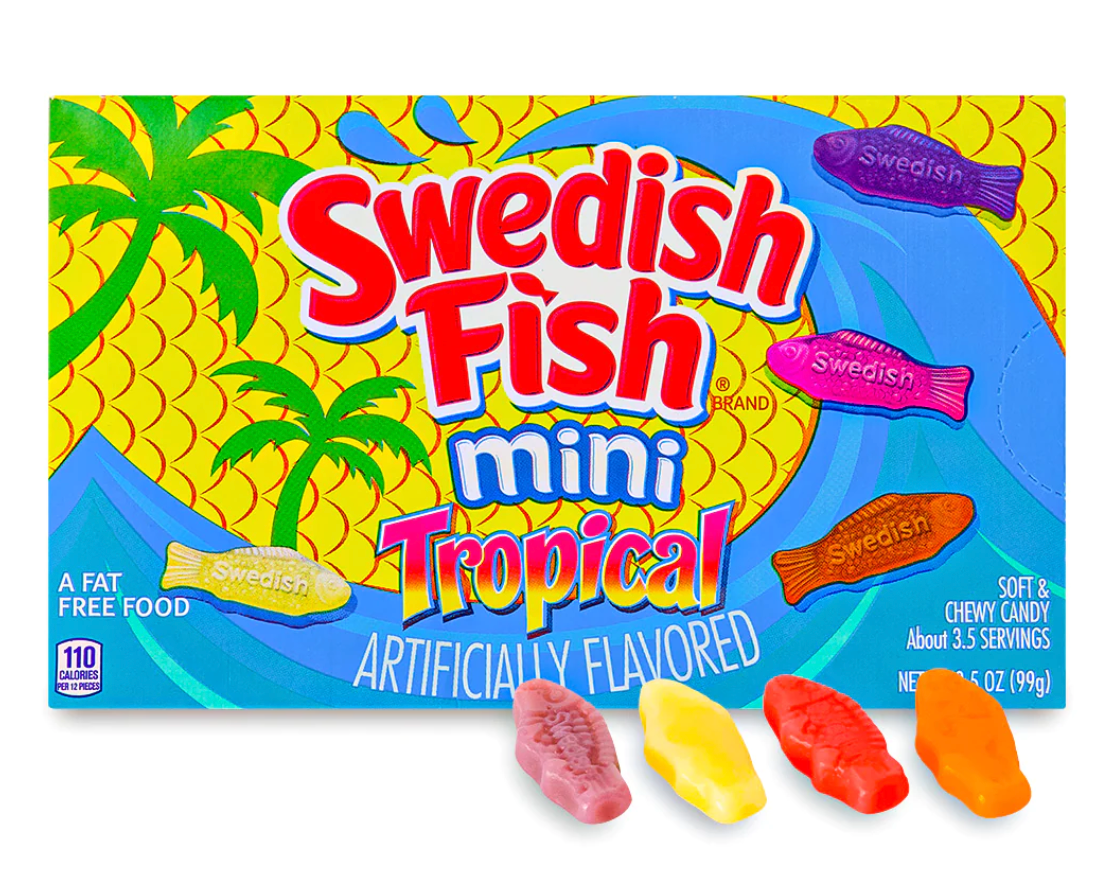 Swedish Fish Mini Tropical Theatre Box - 99g