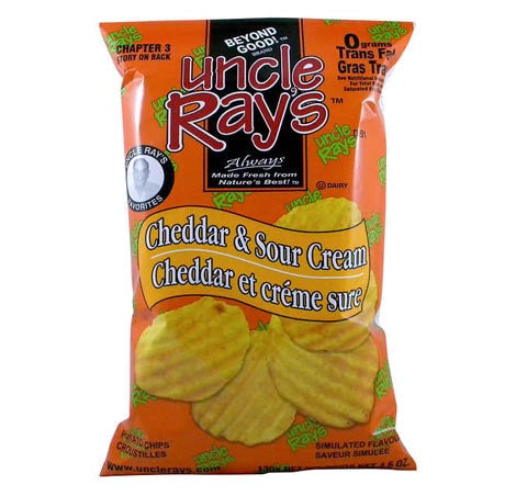 Uncle Ray's Cheddar & Sour Cream Potato Chips - 130g